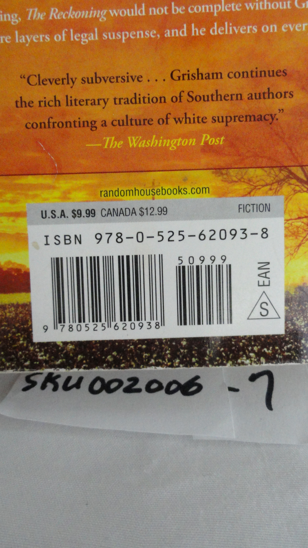 Book The Reckoning A Novel SKU 002006-7