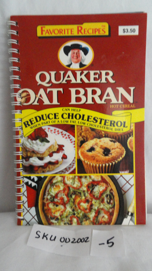 Book Favorite Recipes Quaker Oat Bran SKU 002002-5