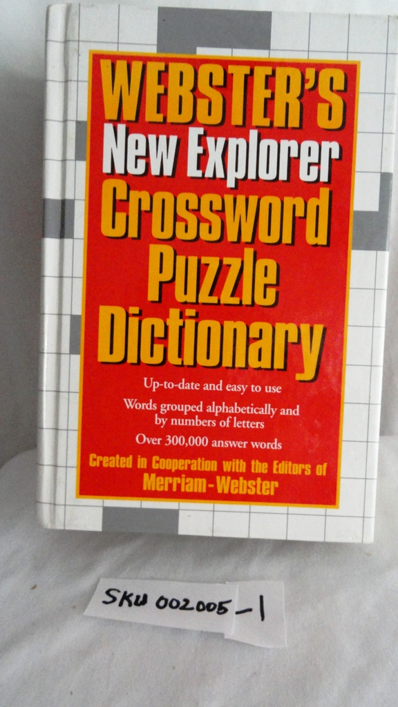 Webster's New Explorer Crossword Puzzle Dictionary SKU (002005-1)