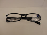 Readers Black w/Clear Crystals +1.50 NWT SKU 150-2