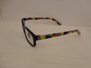 Readers Black Frames Multi-Color Arms SKU 150-11