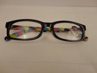 Readers Black Frames Multi-Color Arms SKU 100-12