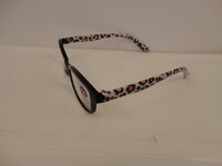 Readers Black Frames Leopard Print Arms SKU 100-16