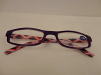 Readers Purple Frames Multi-color Arms SKU 150-6