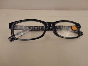 Readers Black Frames White Flower Arms SKU 175-24