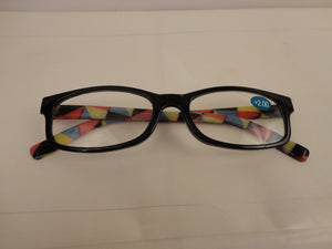 Readers Black Frames Multi-Colored Arms SKU 200-24