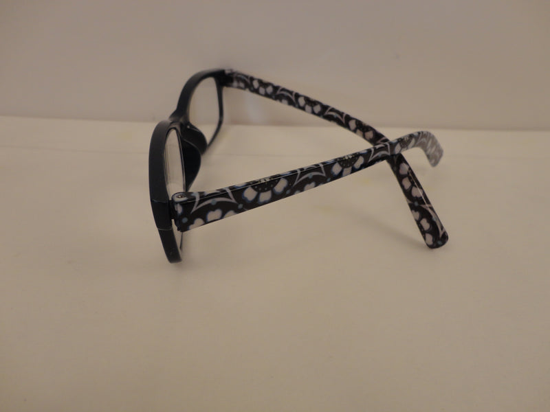 Readers Black Frames White Flower Arms SKU 250-19