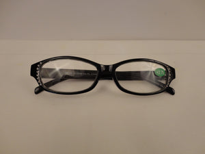 Readers Black Frames w/Clear Crystals SKU 275-18