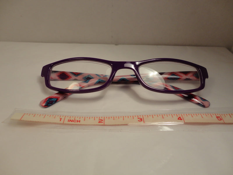 Readers Purple Frames Multi-colored Arms SKU 175-22