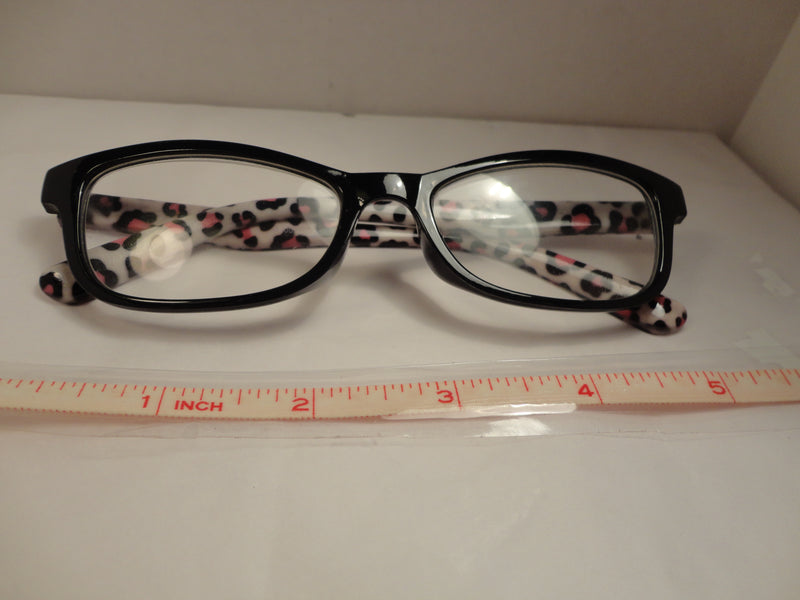 Readers Black Frames Leopard Print Arms SKU 175-20