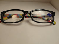 Readers Black Frames Multi-Color Arms SKU 150-11