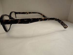 Readers Black Frames Cheetah Print Arms SKU 175-21