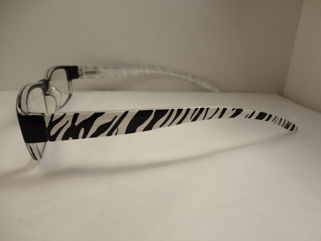 Readers Black Zebra Print w/Case NWT SKU 225-6